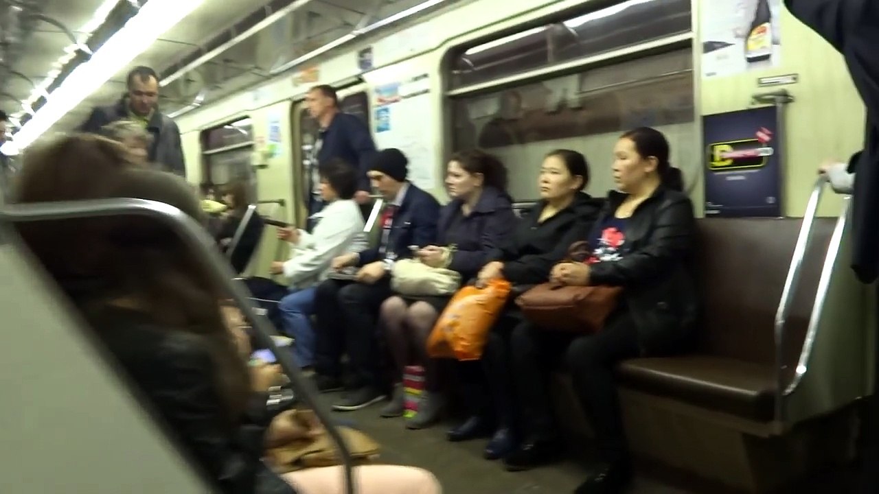 On the metro in Moscow, Russia Москва, Россия
