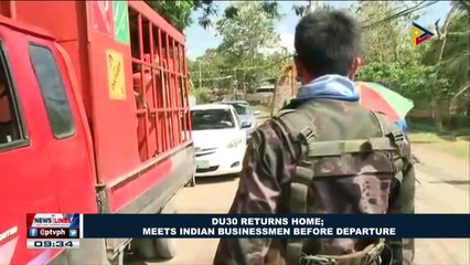 President Duterte returns home; Meets Indian businessmen before departure