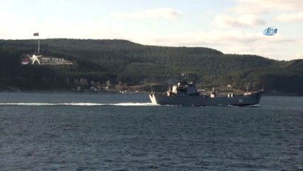 Rus Savaş Gemisi Çanakkale Boğazı'ndan Geçti