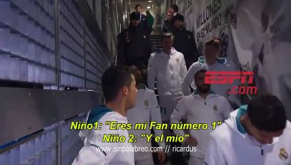 Une fillette se moque de Messi devant Cristiano Ronaldo, et provoque fou rire chez la star du Real Madrid