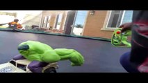 OMG! Hulk SMASHES Peppa Pigs Dad (Hulk vs Blaze and the Monster Machines)