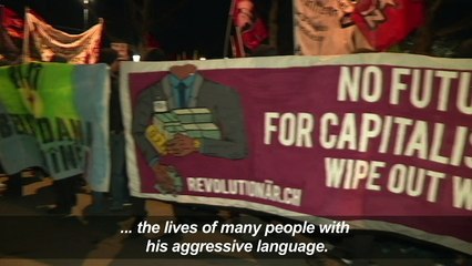 Anti-Trump protesters gather in Zurich (2)