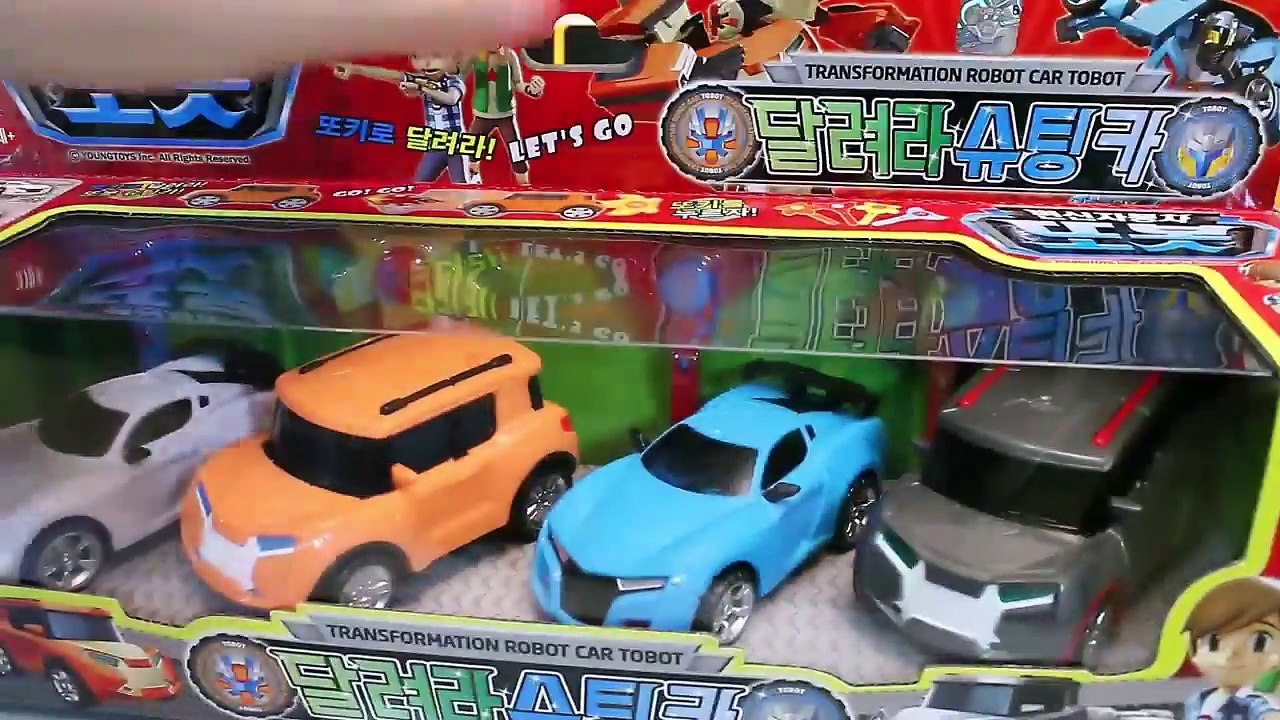 Tobot Toy Shooting Car Tayo the Little Bus English Learn Numbers Colors Cars Toy Surprise