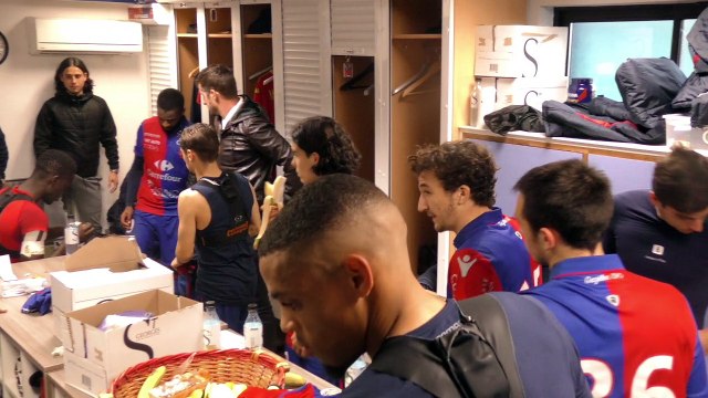 Gazélec Aiacciu / Nîmes : la joie dans les vestiaires