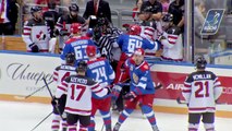 Драка 4 на 4 между Россией и Канадой на Sochi Hockey Open 2017 / Fight: Russia VS Canada