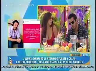 Jazmín Pinedo calificó de “aburrida” la defensa de Milett Figueroa ante críticas de Juliana Oxenford