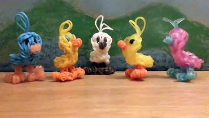 Rainbow Loom Duck / Rubber Ducky Charm. 3-D Standing