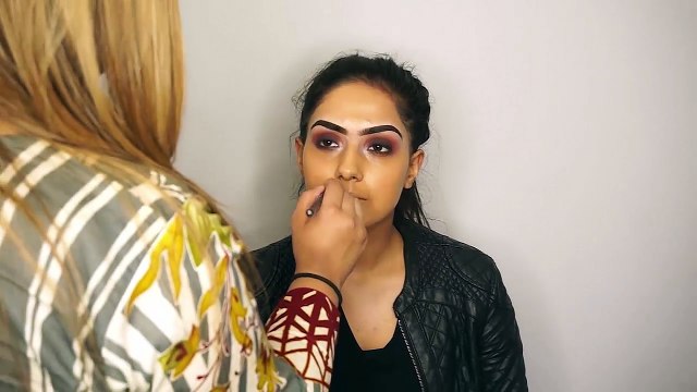 Asian Bridal Makeup Contemporary Look Brown Smokey Eyes And Nude Lipstick