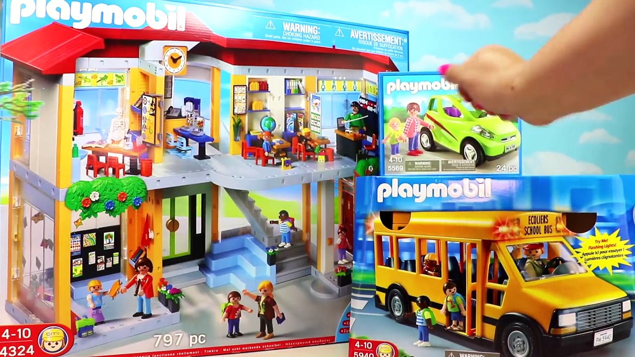 playmobil city life school bus