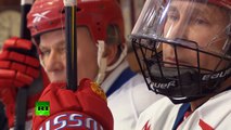 Putin on ice: President plays hockey with former & current heads of KHL