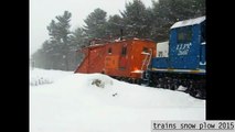 Spectacular Footage Of Trains Plowing Through Deep Snow NEW new-Awesome Powerful Train plow