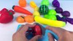 Learn Names of Fruits and Vegetables Toy Velcro Cutting Squishy Toys + Surprise Eggs