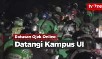 Ratusan Ojek Online Datangi Universitas Indonesia