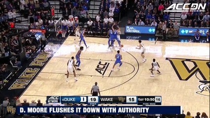 Wake Forest's Doral Moore Delivers Monster Tip Dunk vs. Duke