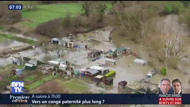 La crue de la Seine à Montesson, dans les Yvelines, filmée par le drone BFMTV
