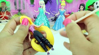 How to create Play Doh Halloween Costumes for Disney Princess Magic Clip Dolls