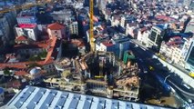 Taksim Camii'nin İnşaatındaki Son Durum Havadan Görüntülendi