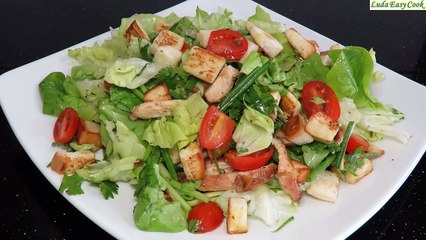 Download Video: ВКУСНЫЙ ЛЕГКИЙ САЛАТ С КУРИЦЕЙ И СУХАРИКАМИ Простой Салат На Ужин - GREEN SALAD WITH CHICKEN RECIPE