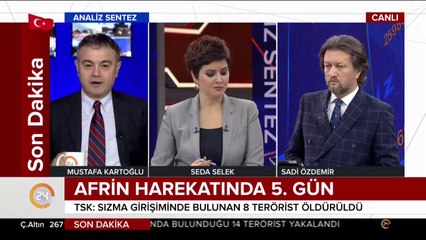 #Afrin harekatı beşinci gününde