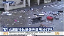 A Villeneuve-Saint-Georges, la crue de la Seine répand les déchets dans les rues