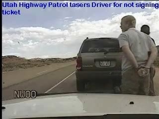 Utah Police Taser Driver (who won't sign ticket)