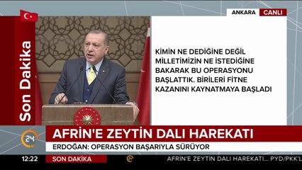 Afrin harekatı beşinci gününde