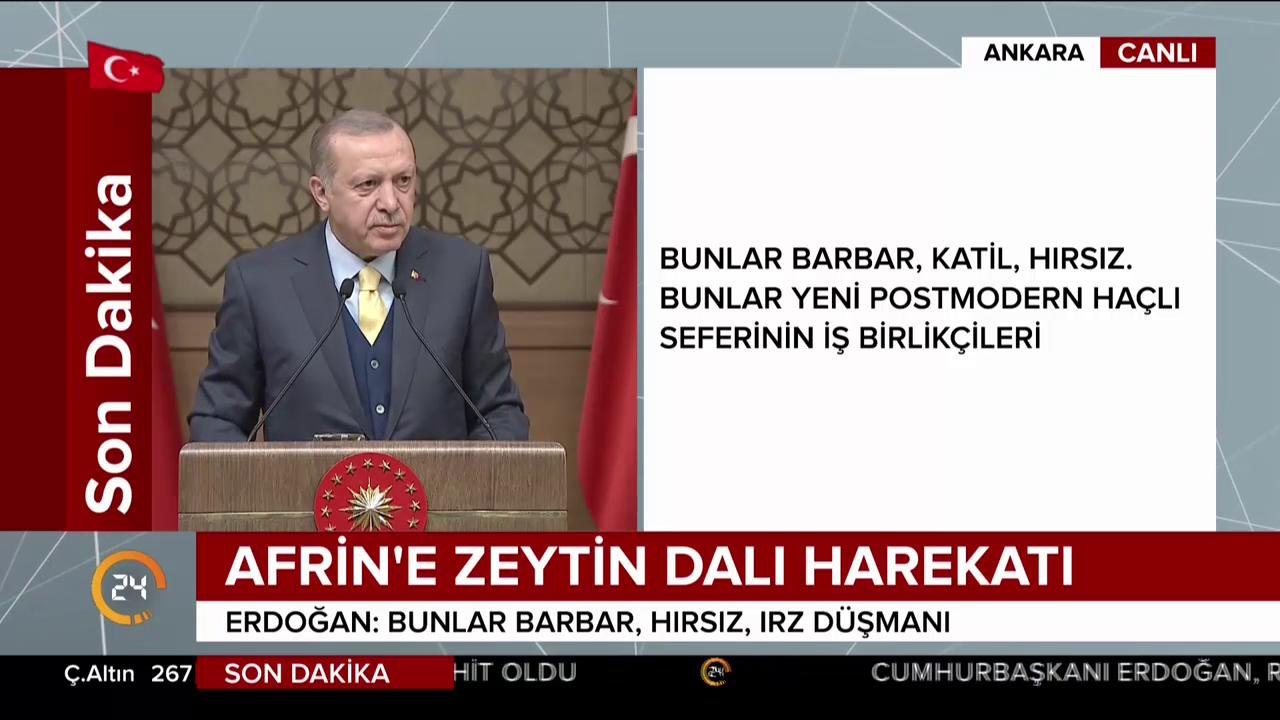 Cumhurbaşkanı Erdoğan konuşma yapıyor