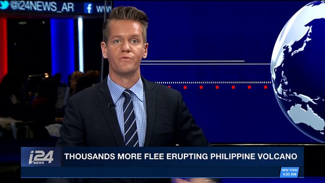 i24NEWS DESK | Thousands more flee erupting Philippine volcano | Wednesday, January 24th 2018