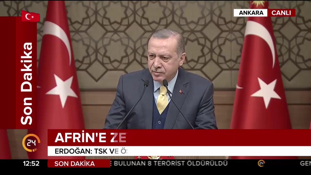Cumhurbaşkanı Erdoğan konuşma yapıyor