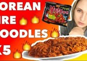 Korean Fire Noodle Challenge Doesn't Defeat This Competitive Eater