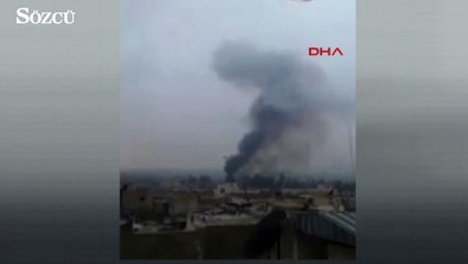 Burseya Dağı'nın batısında yer alan YPG hedeflerinin vurulma anı