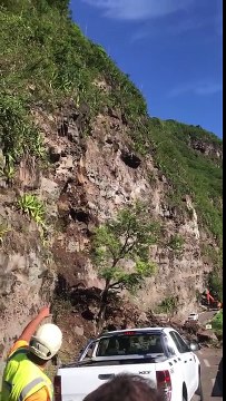L’éboulement de la route de Cilaos (Ile de la Reunion)