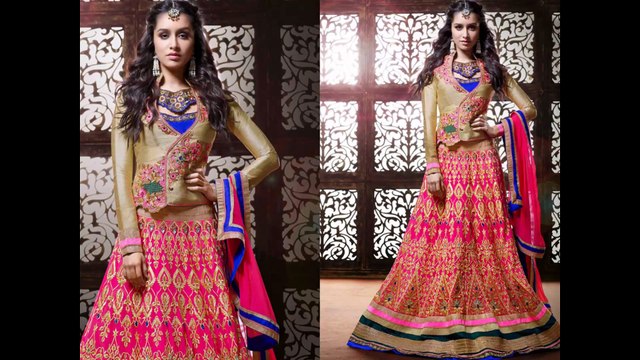 BEAUTIFUL LEHENGA-CHOLI DESIGNS INSPIRED BY SHRADDHA KAPOOR,NEW DESIGNER DRESS DESIGNS COLLECTION