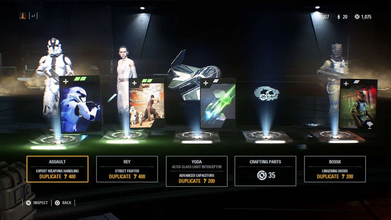 Eight crates, one uncommon for plus one
