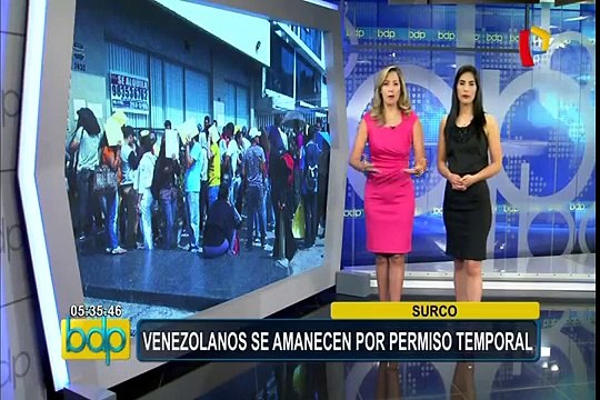 Surco: venezolanos pernoctan realizando largas colas para solicitar refugio