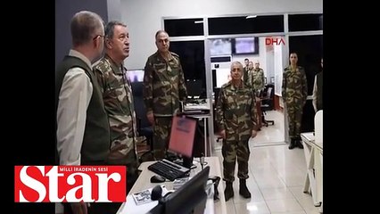 Genelkurmay Başkanı Akar harek�t merkezlerinde incelemelerde bulundu