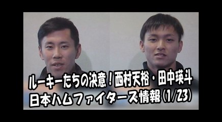 日本ハム ルーキーたちの決意！西村天裕・田中瑛斗 2018.1.23 日本ハムファイターズ情報 プロ野球