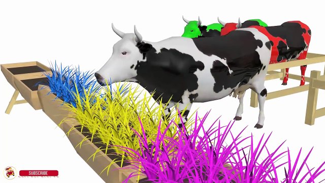 Learn Colors With Balls Milk Cows For Kids- Colours With Animals Ball Pit Show f