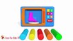 Learn Colors With Microwave Oven Foot Painting Play Doh Nursery Rhymes Surprise