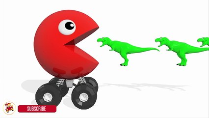 Learn Colors With Surprise Eggs Pacman Dinosaurs Colors - Colors Dinosaurs Carto