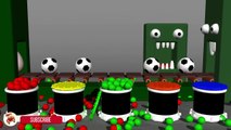 Learn Colors With Surprise Eggs Soccer Balls for Children- Colors Balls and Mons
