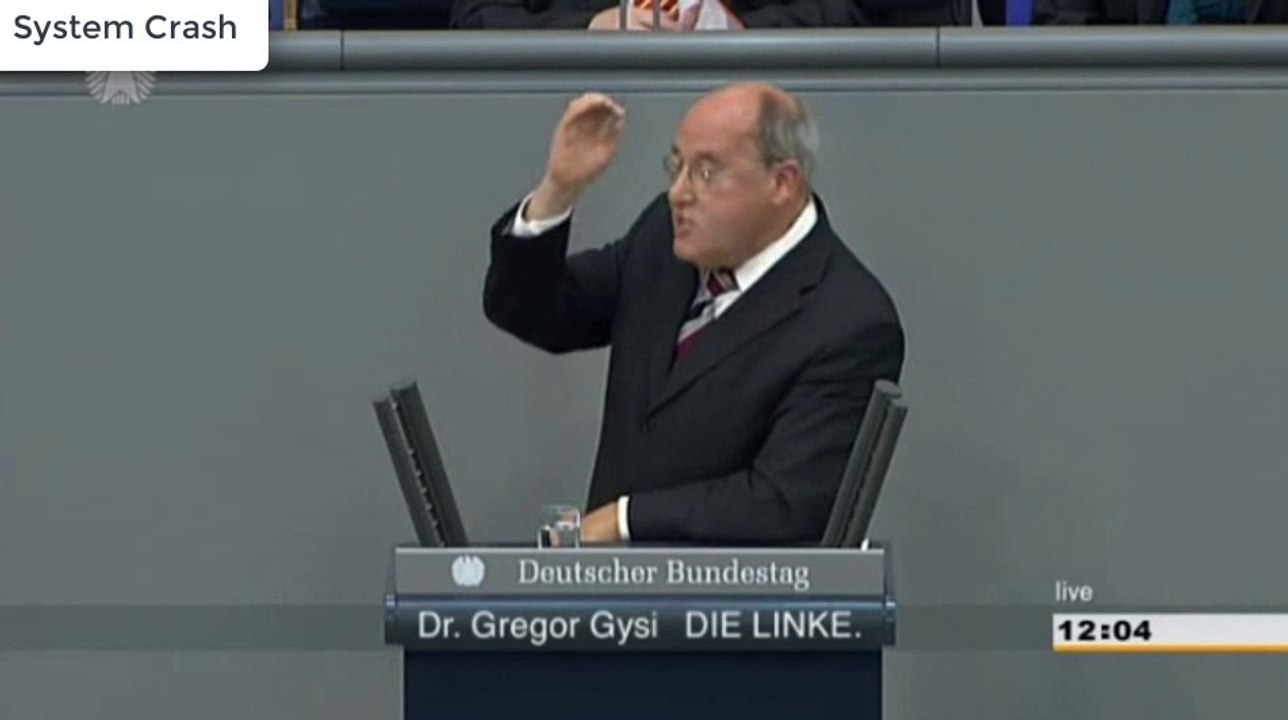 Gregor Gysi macht Merkel zur SCHNECKE