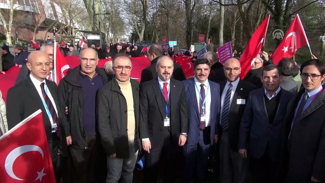 Avrupa Konseyi binası önünde Zeytin Dalı Harekatı'na destek - STRAZBURG