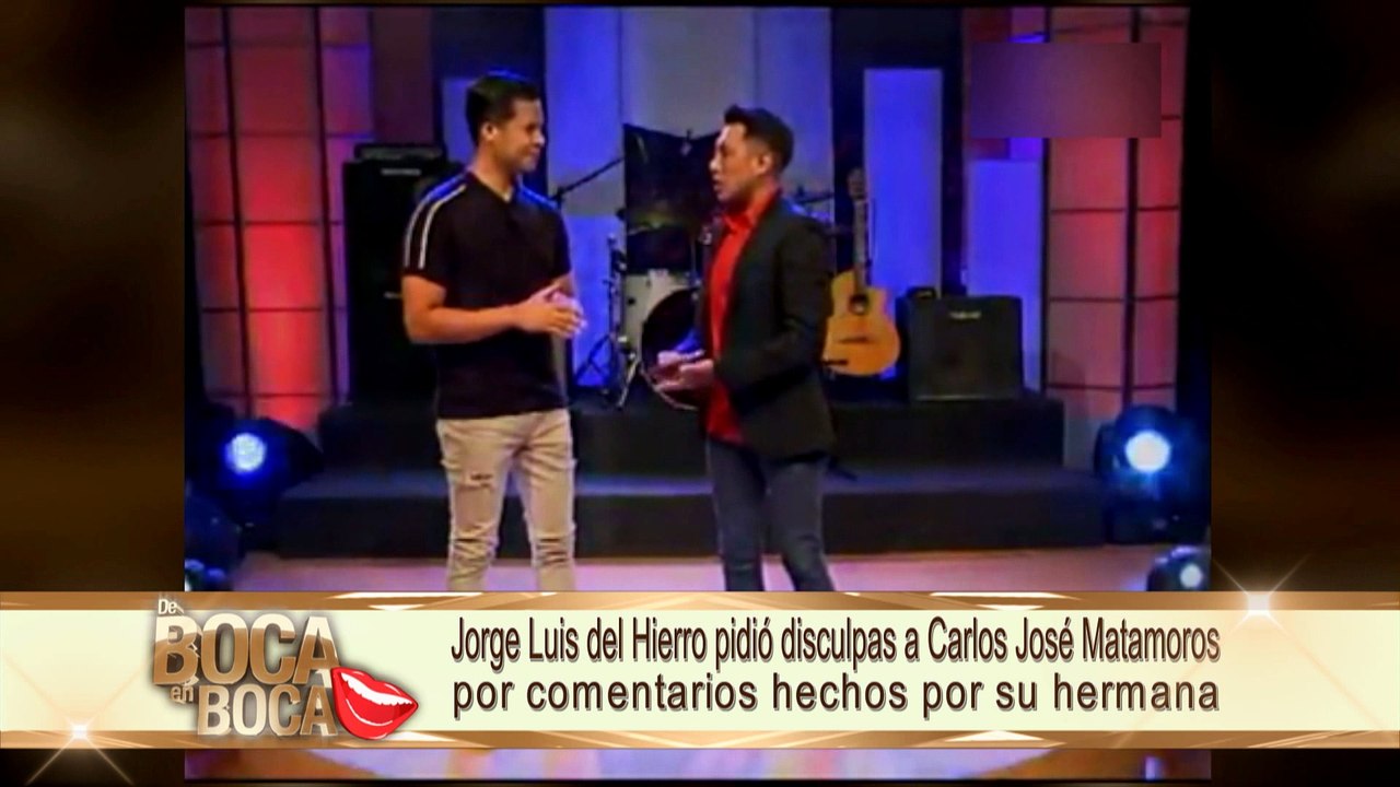 Jorge Luis del Hierro pidió disculpas a Carlos José Matamoros por comentarios hechos por su hermana