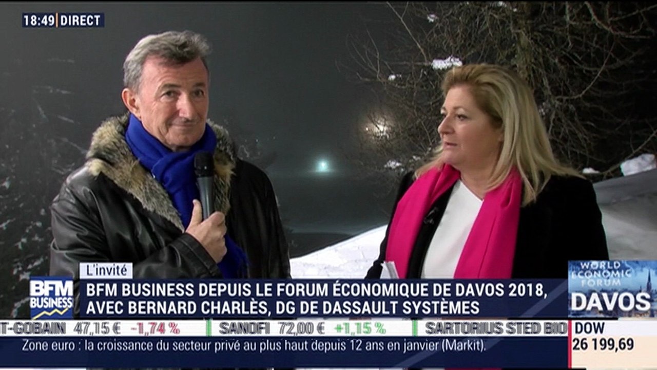 Forum économique de Davos 2018: Interview de Bernard Charlès - 24/01