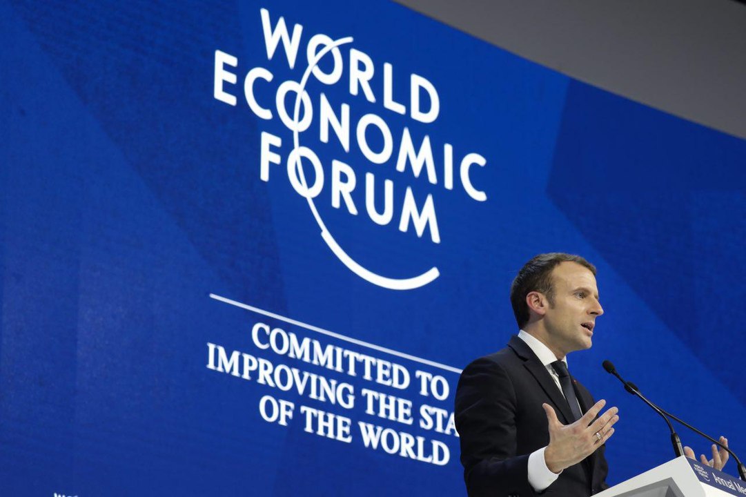 Discours du Président de a République, Emmanuel Macron au Forum économique mondial à Davos.