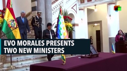 Evo Morales Presents Two New Ministers