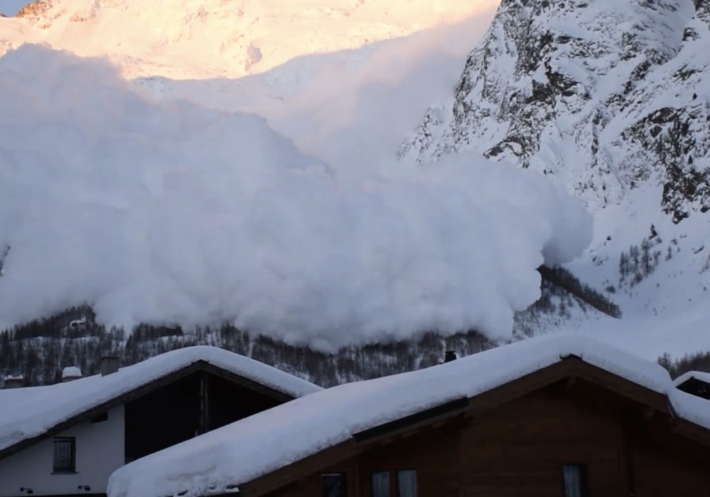 Avalanche Blankets Swiss Ski Resort of Saas-Fee
