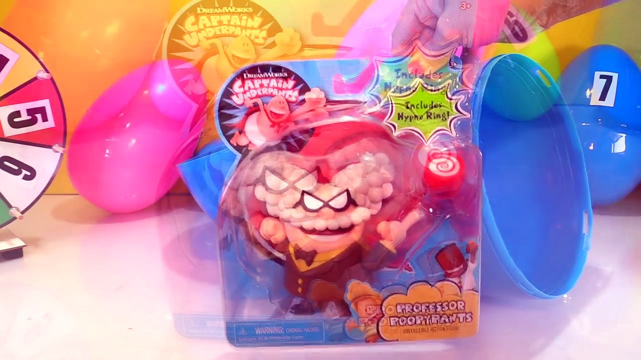 CAPTAIN UNDERPANTS vs BOSS BABY TOYS Hypno Wheel Game Surprise Toys Kids Games Video
