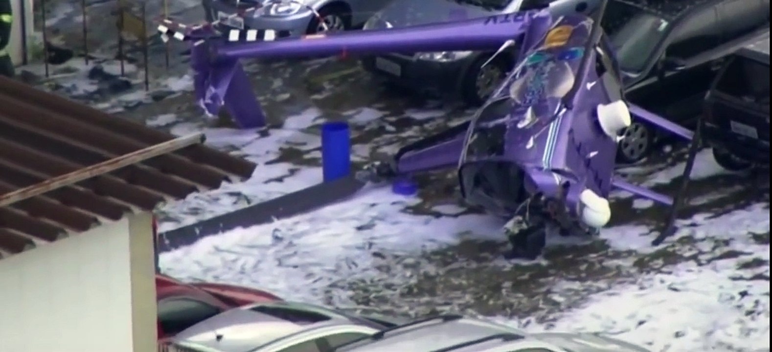 Helicóptero da RedeTV! cai em sede da emissora em Osasco